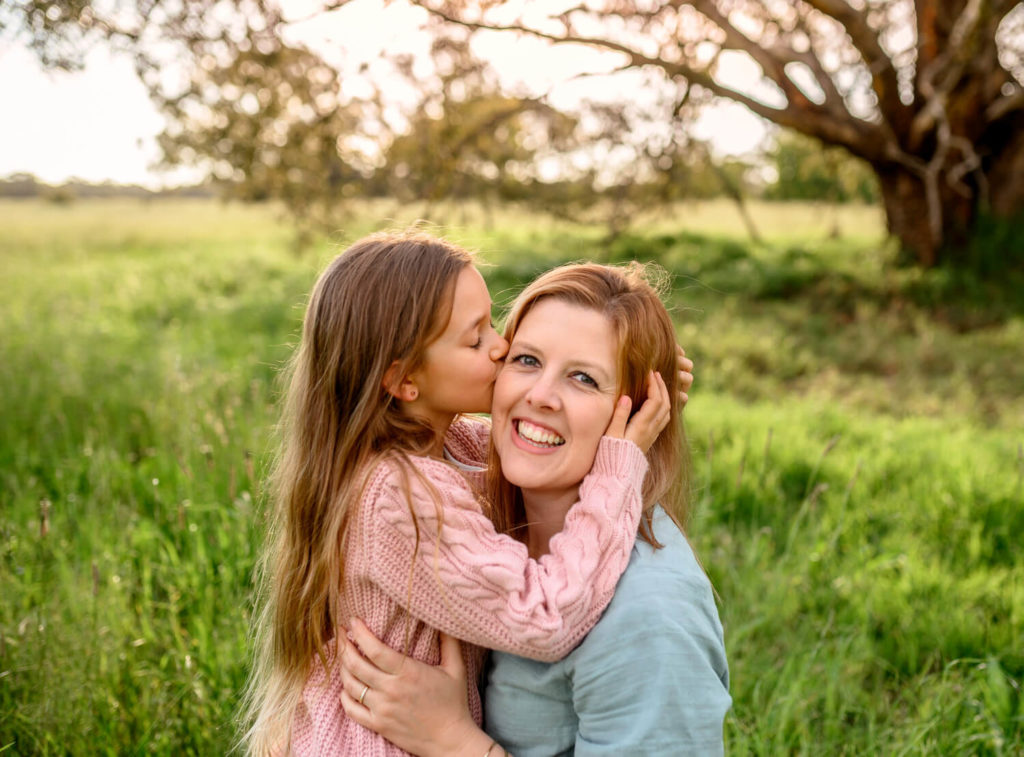 Perth mum and daughter during outdoors family photoshoot