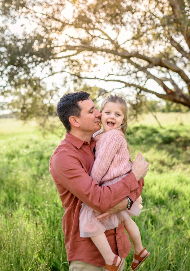 Perth dad and daughter during outdoor photoshoot